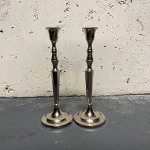 Candelabra Stainless steel silver (set of two)